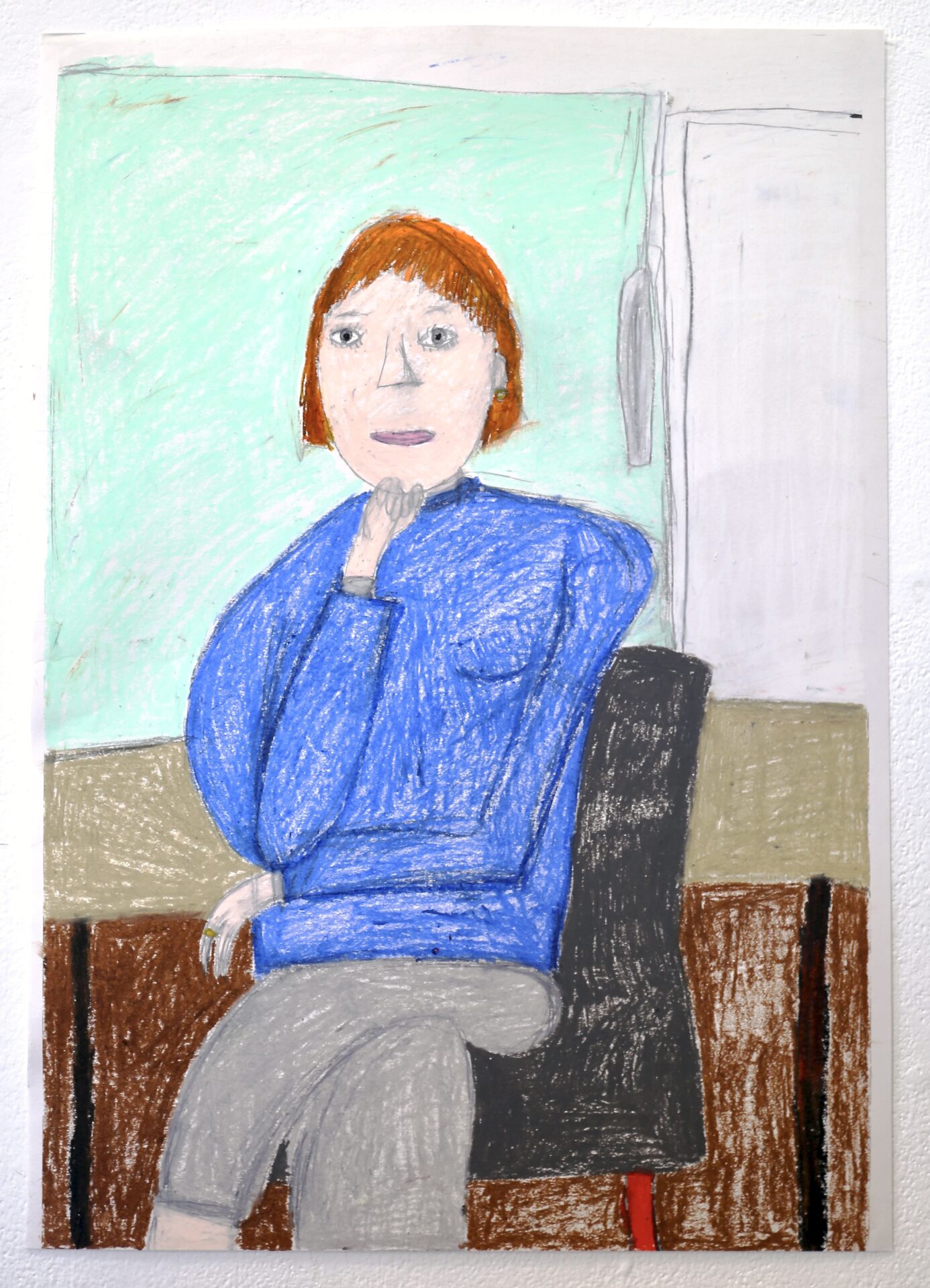 Alicia Portrait of Imogen pastel on paper